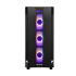 CHIEFTEC Miditower Gaming HUNTER, čierny, 4x RGB Rainbow Fan, 2 x USB 3.0, bočné sklo