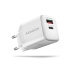 AXAGON ACU-PQ30W, Sil nabíjačka do siete 30W, 2x port (USB-A + USB-C), PD3.0/PPS/QC4+/SFC/AFC/Apple, biela