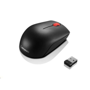 LENOVO myš bezdrátová Essential Compact Wireless Mouse - 1000 DPI, Optical, USB, 3 tlačítka, černá