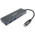 PREMIUMCORD Hub USB-C na 2x USB 3.2 Typ-C +2x USB 3.2, 5G SuperSpeed, Aluminum