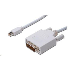 PREMIUMCORD Mini DisplayPort - DVI kábel 2 m, biely