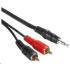 PREMIUMCORD Audio kábel 3,5 mm Jack - 2x Cinch 3 m (M/M, stereo)