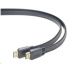 PREMIUMCORD HDMI High Speed + Ethernet plochý kábel, pozlátené konektory, 1 m