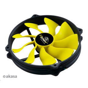 Ventilátor AKASA Viper, 140 x 25 mm, PWM regulácia, extra výkonný a tichý, kruhový dizajn, HDB ložisko