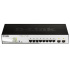 D-Link DGS-1210-10P 10-portový gigabitový Smart+ PoE switch, 8x GbE PoE+, 2x SFP, PoE 65W, bez ventilátora