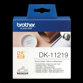 BROTHER DK-11219 (papier / guľatý, priemer 12 mm - 1200 ks)