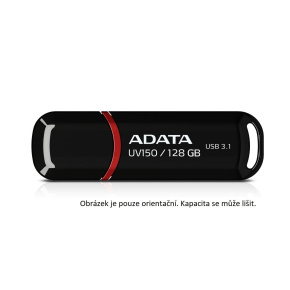 ADATA Flash Disk 64GB UV150, USB 3.1 disk Dash Drive (R:90/W:20 MB/s) čierny