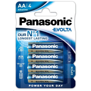 PANASONIC Alkalické baterie EVOLTA Platinum LR6EGE/4BP AA 1,5V (Blistr 4ks)