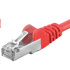 PREMIUMCORD Patch kábel CAT6a S-FTP, RJ45-RJ45, AWG 26/7 1m červený