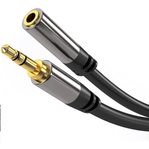 Predlžovací kábel PREMIUMCORD, Jack 3.5 mm - Jack 3.5mm M/F 3m