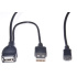 PREMIUMCORD USB redukčný kábel USB A/samec+USB A/samec - Micro USB/samec OTG