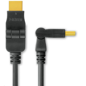 Kábel PREMIUMCORD HDMI A - HDMI A M/M 2 m, otočné pozlátené konektory