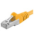 PREMIUMCORD Patch kábel CAT6a S-FTP, RJ45-RJ45, AWG 26/7 0,25m žltý