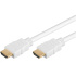 Vysokorýchlostný kábel HDMI + Ethernet PremiumCord, pozlátené konektory, 1.5 m, biela