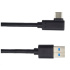 PREMIUMCORD Kábel USB typ C/M so zahnutým konektorom 90° - USB 3.0 A/M, 2m