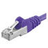 PREMIUMCORD Patch kábel CAT6a S-FTP, RJ45-RJ45, AWG 26/7 0,5m fialový