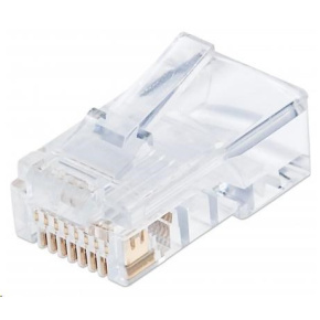 Intellinet konektor RJ45, Cat5e, UTP, 50µ, drôt a kábel, 100 ks v balení