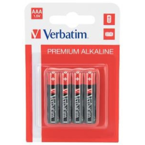 VERBATIM Alkalické baterie AAA, 4 PACK , LR03