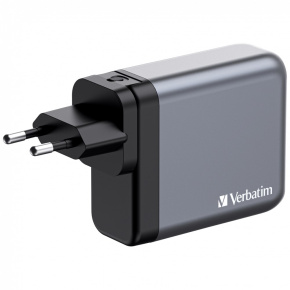 VERBATIM GaN Nabíječka do sítě GNC-100, 100W, 3x USB-C, 1x USB