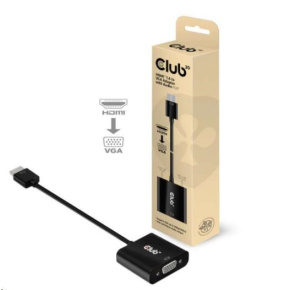 Adaptér HDMI Club3D 1.4 na VGA (M/F), aktívne so zvukom