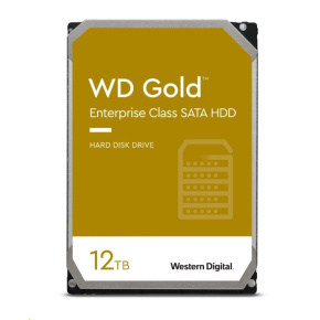 WD GOLD WD121KRYZ 12TB SATA/ 6Gb/s 256MB cache 7200 otáčok za minútu, CMR, Enterprise