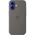 iPhone 16 Silicone Case with MS - Stone Gray