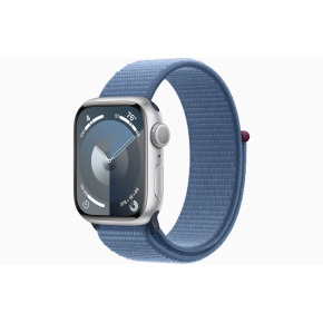 Apple Watch S9/45mm/Silver/Šport Band/Winter Blue