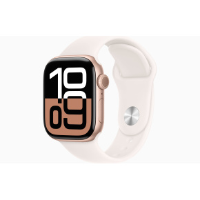 Apple Watch S10/46mm/Rose Gold/Šport Band/Light Blush/-S/M