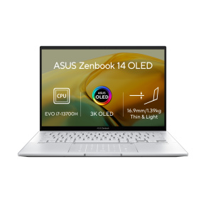 ASUS Zenbook 14 OLED/UX3402VA/i7-13700H/14"/2880x1800/16GB/1TB SSD/Iris Xe/W11P/Silver/2R