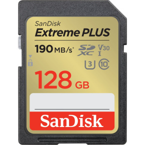 SanDisk Extreme PLUS/SDXC/128GB/UHS-I U3 / Class 10