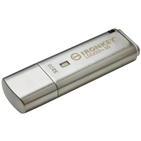 Kingston IronKey Locker+ 50/32GB/USB 3.1/USB-A/Strieborná