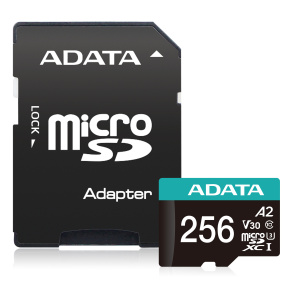ADATA V30S/micro SDXC/256GB/UHS-I U3 / Class 10/+ Adaptér