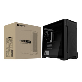 GIGABYTE C102 GLASS/Midi Tower/Transpar./Čierna