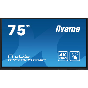 75" iiyama TE7512MIS-B3AG: IPS, 4K, 40P, USB-C