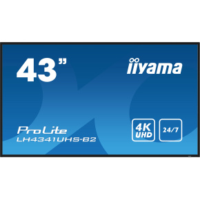 43" iiyama LH4341UHS-B2: IPS, 4K UHD, 500cd, repro