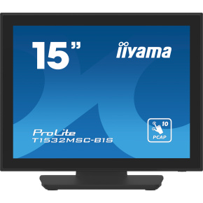 15" iiyama T1532MSC-B1S: PCAP, 10P, FHD, HDMI, DP