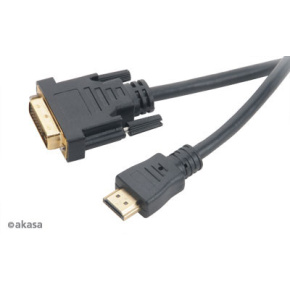 AKASA - DVI-D na HDMI kábel - 2 m