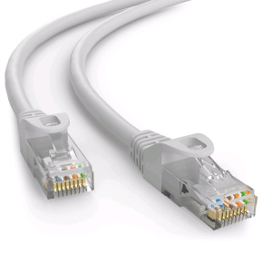 Kábel C-TECH patchcord Cat6, UTP, sivý, 1m