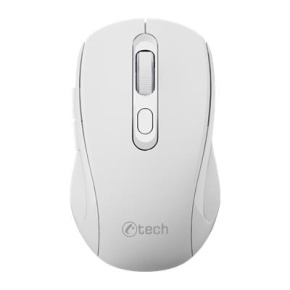 C-TECH WLM-12WH/Ergonomická/Optická/Pre pravákov/1 600 DPI/USB+BT/Biela