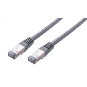 Kábel C-TECH patchcord Cat5e, FTP, sivý, 10m