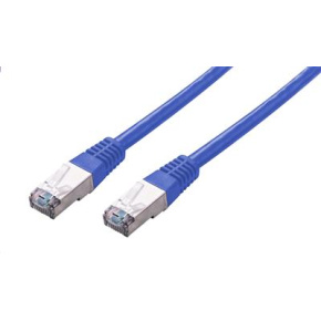 Kábel C-TECH patchcord Cat5e, FTP, modrý, 1m