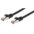 Kábel C-TECH patchcord Cat6, FTP, čierny, 1m