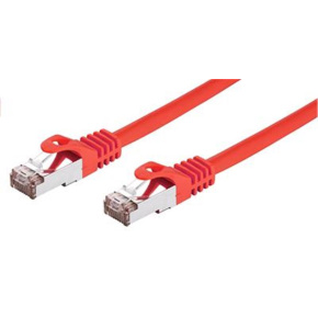 Kábel C-TECH patchcord Cat6, FTP, červený, 1m