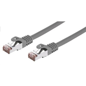 Kábel C-TECH patchcord Cat6, FTP, sivý, 1m