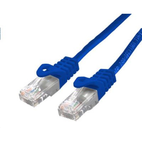 Kábel C-TECH patchcord Cat6, UTP, modrý, 3m