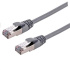 Kábel C-TECH patchcord Cat6a, S/FTP, sivý, 15m