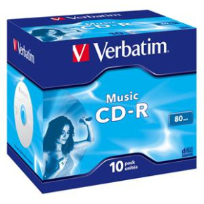 VERBATIM CD-R(10-pack)AudioLiveit!/Color/Jewel/80m