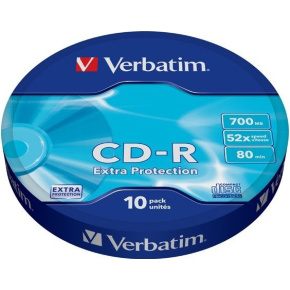 VERBATIM CD-R Verbatim DL 700MB 52x Extra protection 10-spindl RETAIL