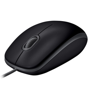 Logitech B110 Silent/Kancelárska/Optická/1 000 DPI/Drôtová USB/Čierna