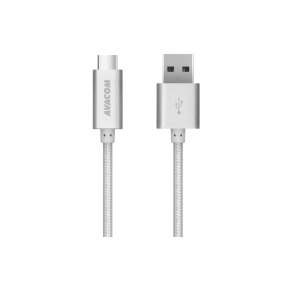 Kábel AVACOM TPC-100S USB - USB Type-C, 100cm, strieborná